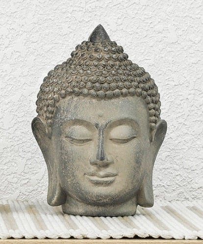 NIRVANA Antique Buddha Head Statue Decorative