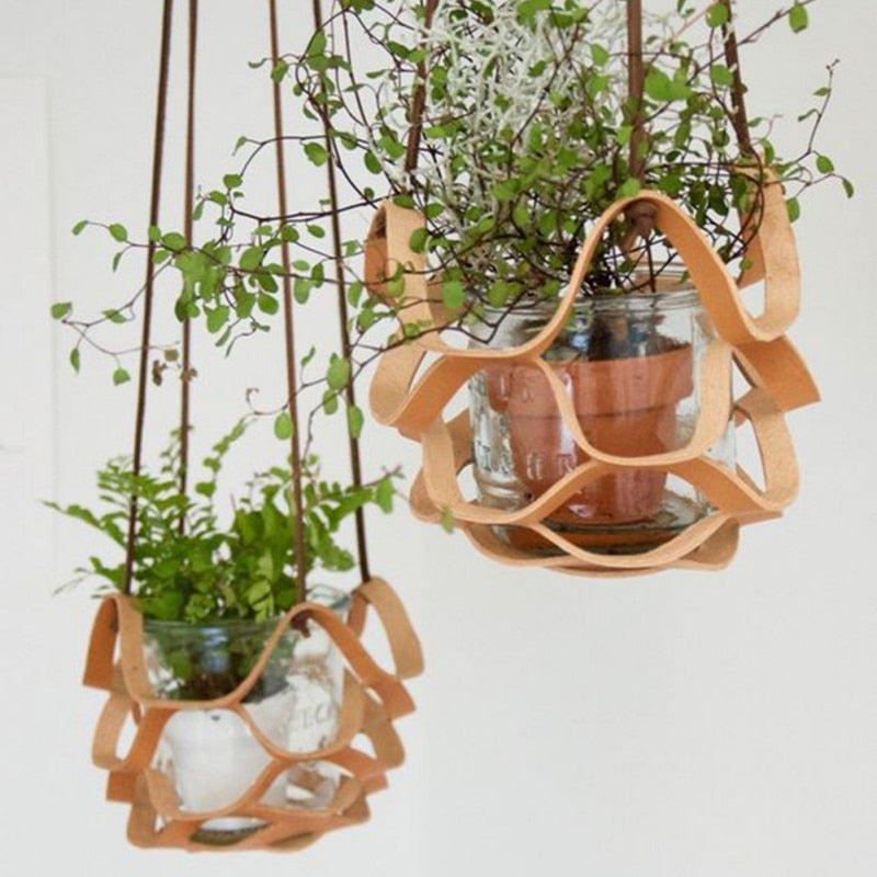 KATE Leather Hanging Planter