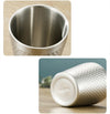 GAMMA 2Pcs Double-Walled Hammered Texture Stainless Steel Mug