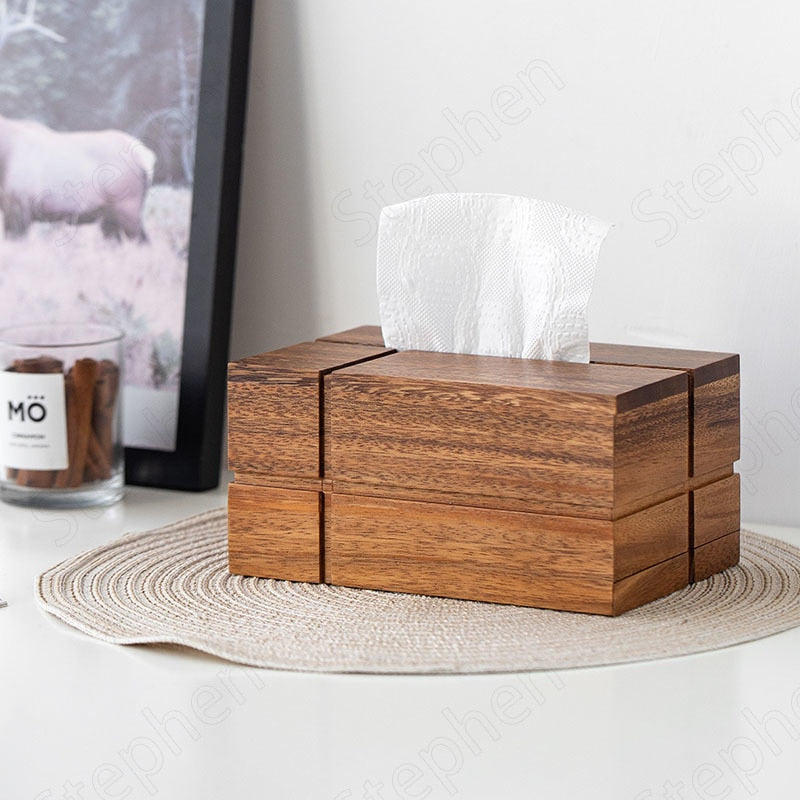 KOJI Minimalist Wooden Tissue Box
